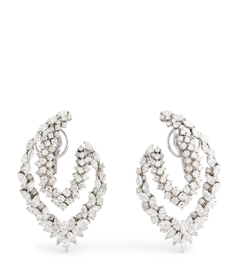 Yeprem Whisper white gold diamond earrings, UK version