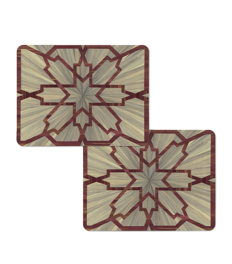 Set of 2 Hestia rectangular placemats with Arabesque design, UK version