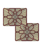 Set of 2 Hestia rectangular placemats with Arabesque design, UK version