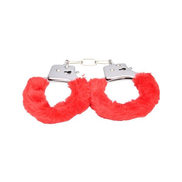 Bound to Play furry handcuffs red 11 inches, imported from the UK