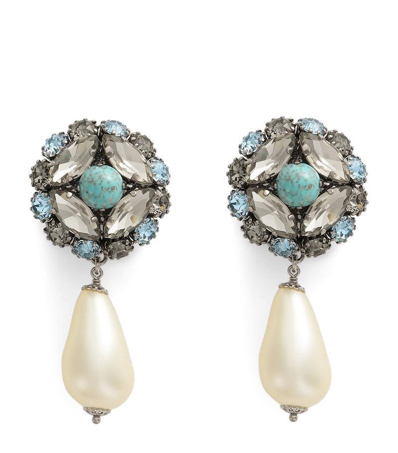 Dolce&Gabbana embellished clip-on earrings - British product