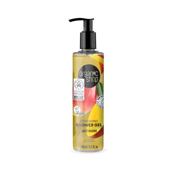 Organic Shop Shower Gel Juicy Mango 280ml, imported from the UK