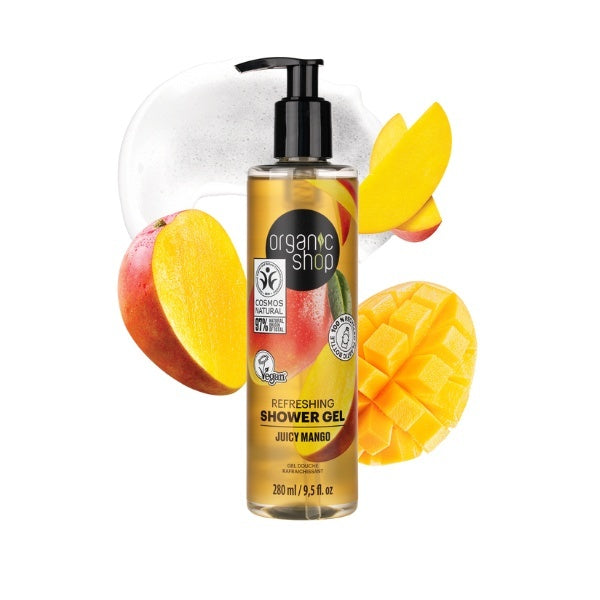 Organic Shop Shower Gel Juicy Mango 280ml, imported from the UK