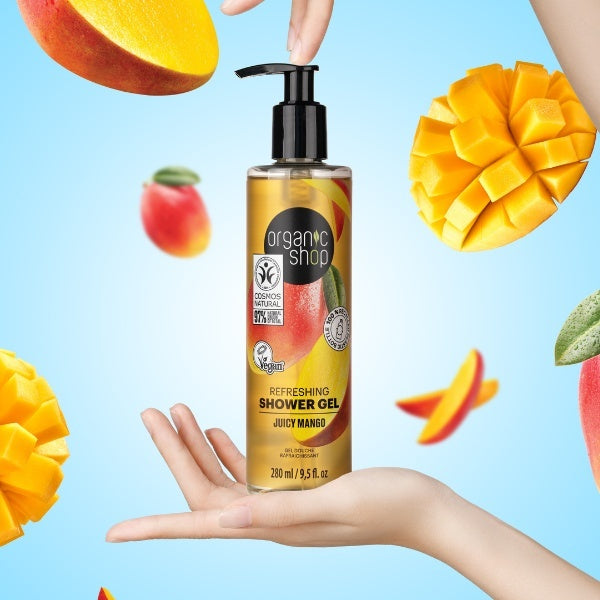 Organic Shop Shower Gel Juicy Mango 280ml, imported from the UK