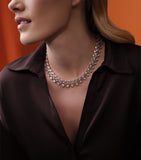 Boodles rose gold diamond collar necklace (British brand)