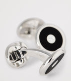 Deakin & Francis sterling silver onyx and diamond cufflinks, imported from the UK