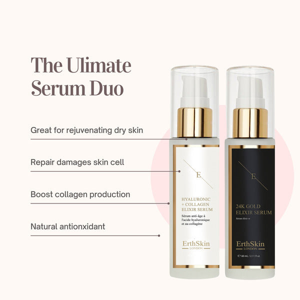 ErthSkin Elixir Serum 24K Gold HA Collagen 120ml - British product