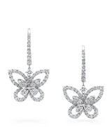 Harrods Graff White Gold and Diamond Butterfly Drop Earrings- Buy online at McGrocer