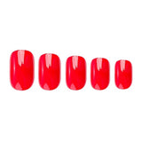 Nail HQ round red false nails 24 pieces, imported from the UK