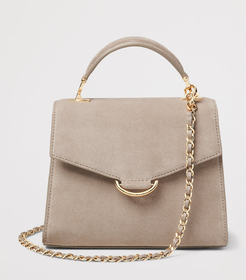 Aspinal of London midi suede Mayfair bag - British product