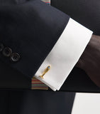 Tateossian gold-plated sterling silver Feng Shui fish cufflinks, UK version