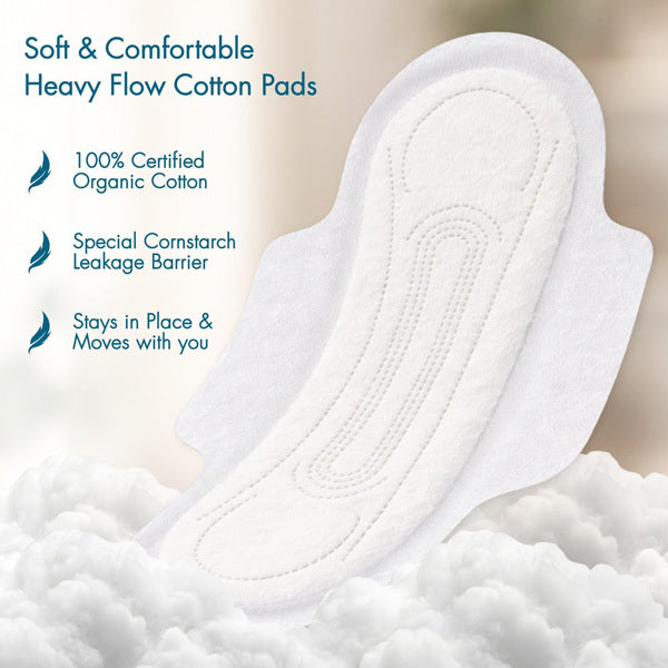 Organyc organic cotton pads moderate flow 10 count, UK version
