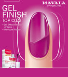Mavala Gel Finish Top Coat 10ml, imported from the UK
