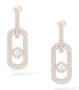 Harrods Messika So Move Rose Gold and Diamond XL Pavé Earrings (2.12ct)- Buy online at McGrocer