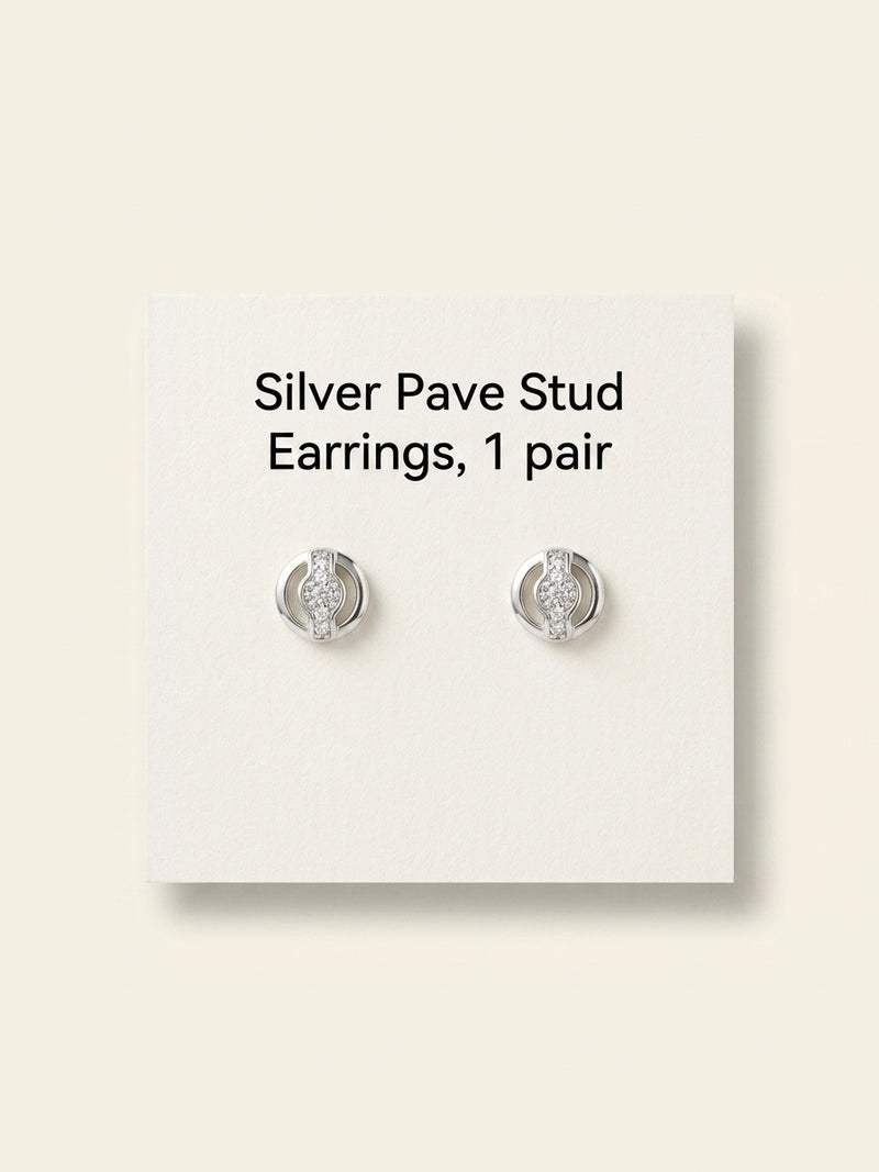 Vivienne Westwood Orb earrings platinum-plated brass cubic zirconia, imported from the UK