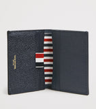 Thom Browne leather double card holder with gold foil logo - (British brand)