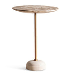 Soho Home marble Fleet side table with brass stem (British brand)