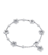 Harrods Boodles Blossom White Gold and Diamond Charm Bracelet 19cm- Buy online at McGrocer
