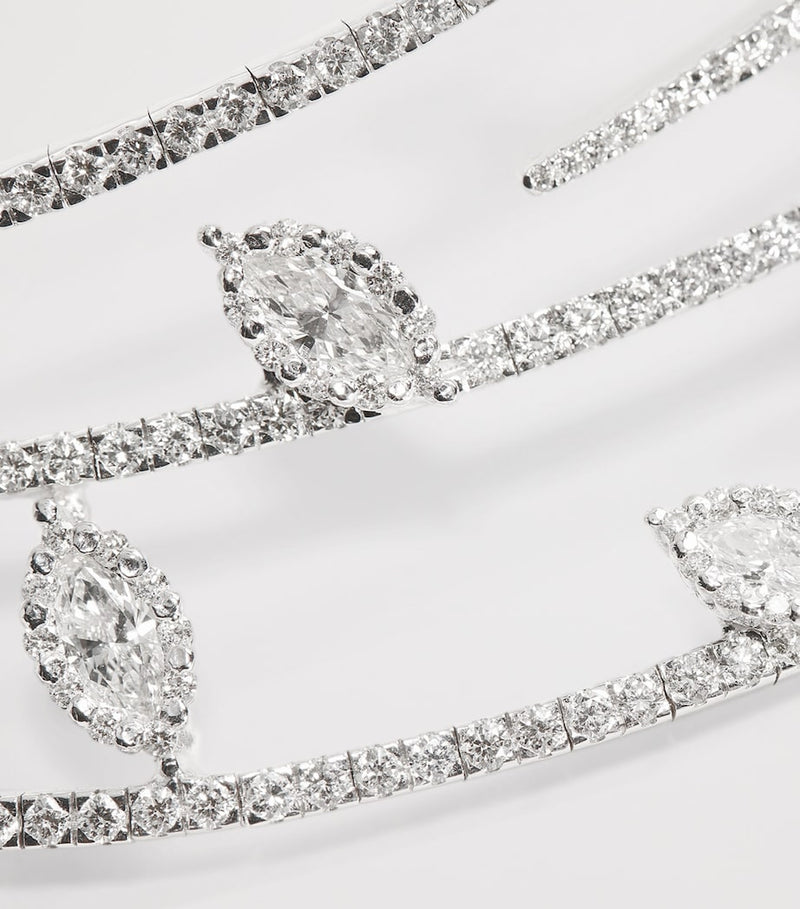 Yeprem Y-Couture white gold diamond leaf choker (British brand)