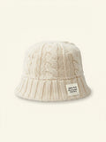 Prada wool bucket hat with cable-knit design - British product