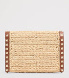 Valentino Garavani mini straw Rockstud cross-body bag - British product