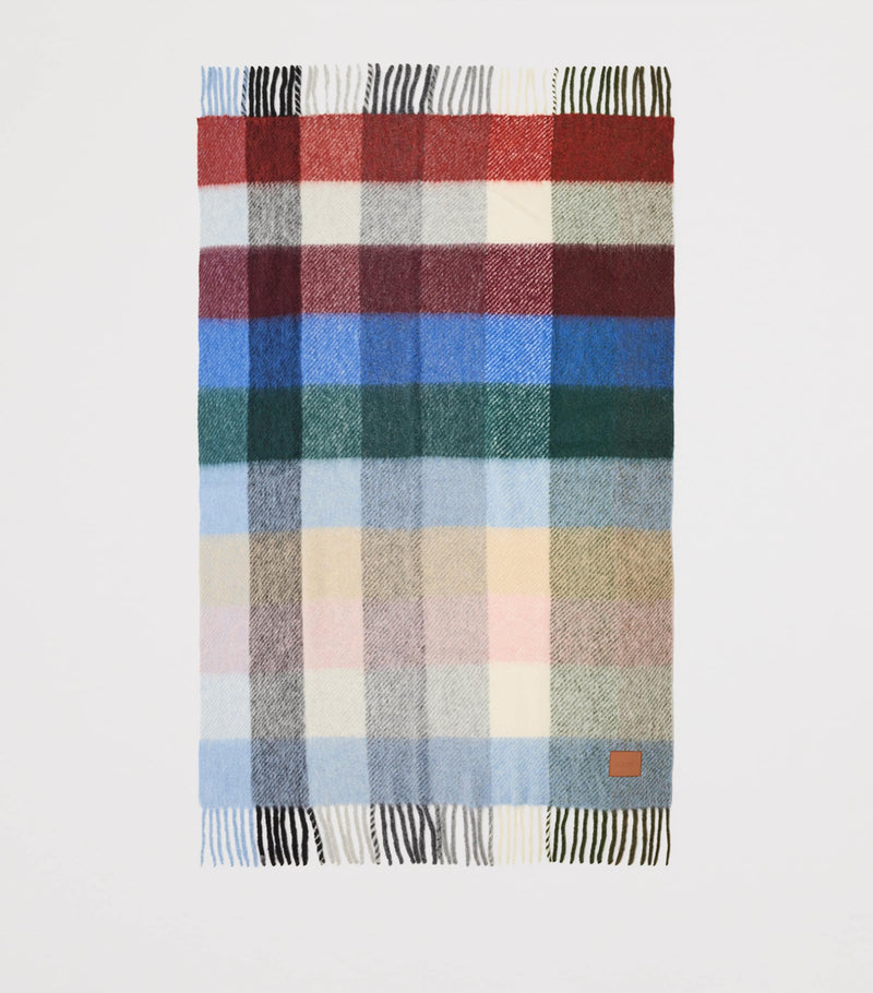 LOEWE Alpaca-Blend Check Blanket 182cm x 140cm, UK version