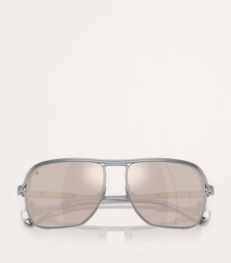Ferrari titanium sunglasses mirrored lenses (British brand)
