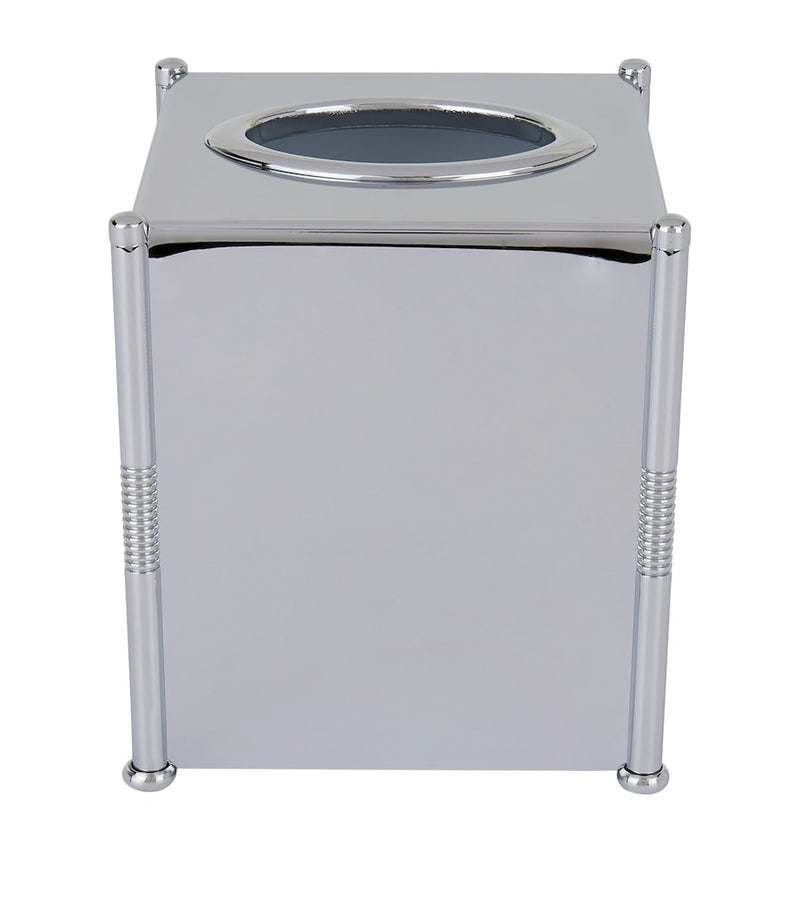 ZODIAC Cylinder Chrome tissue box (British brand)