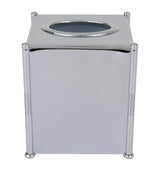 Harrods ZODIAC Cylinder Chrome Bathroom Tissue Box- Buy online at McGrocer