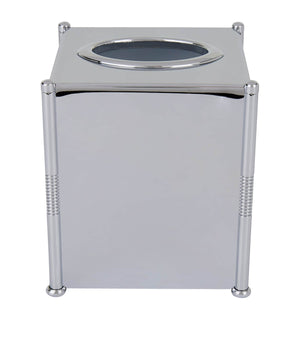 ZODIAC Cylinder Chrome Bathroom Tissue Box