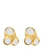 Saint Laurent resin-detail clip-on earrings (British brand)