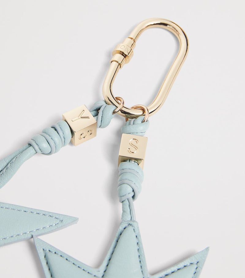Yves Salomon lamb leather star keyring (British brand)