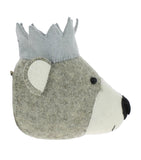 Fiona Walker wool bear head decoration 23cm - British product