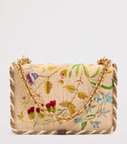 Valentino Garavani Small Silk Embellished Vain shoulder bag, imported from the UK