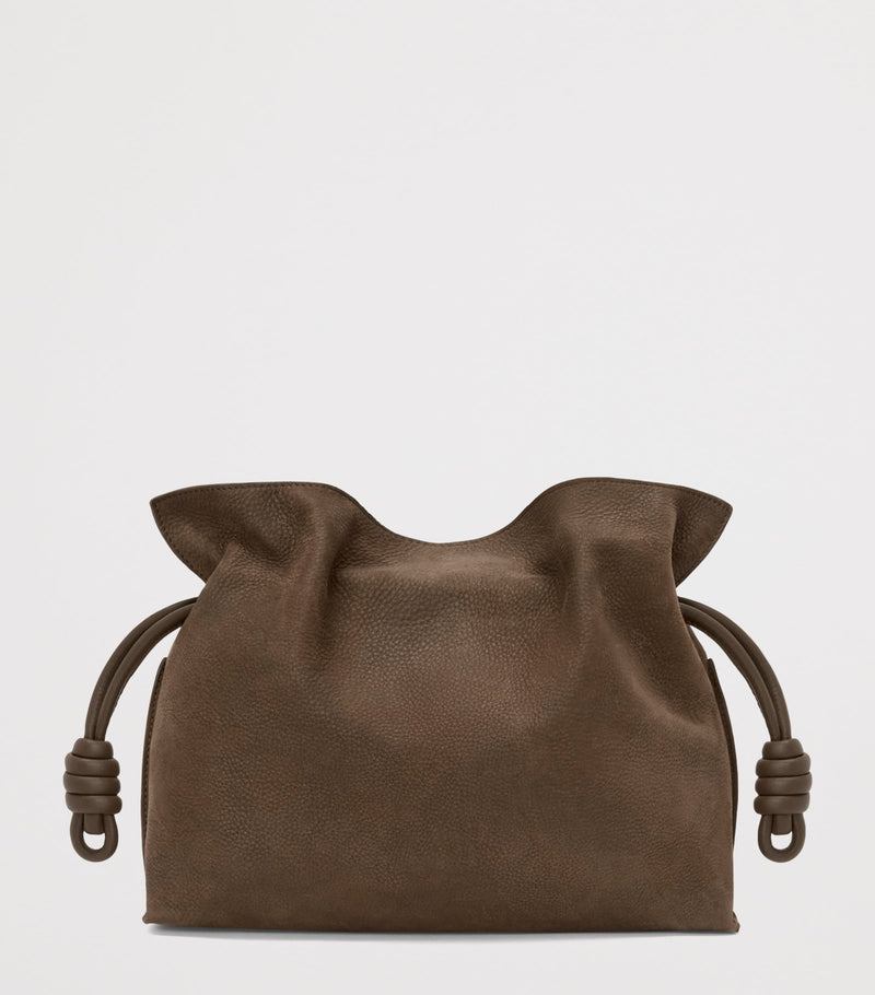 LOEWE medium suede Flamenco clutch bag, UK version