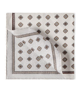 Harrods Brunello Cucinelli Silk Medallion Pocket Square 35x35cm- Buy online at McGrocer