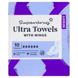 Superdrug Superdrug Night Ultra Sanitary Towels with Wings 10- Buy online at McGrocer