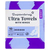 Superdrug Night Ultra Sanitary Towels with Wings 10 Pack (British brand)