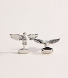 Tateossian eagle cufflinks with palladium-plated brass and Swarovski crystals, UK version