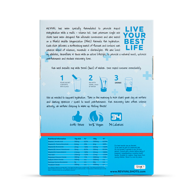 Revival hydration powder Summer Fruits 12 pack - British product
