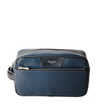 Serapian coated canvas-leather wash bag (British brand)