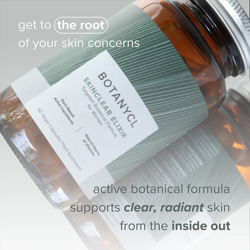 Botanycl SkinClear Elixir Coconut Oil Vegan Capsules 60 (British brand)