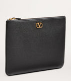 Valentino Garavani leather VLogo Signature pouch medium (British brand)