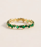 Harrods Suzanne Kalan Yellow Gold and Emerald La Fantaisie Cosmic Eternity Ring- Buy online at McGrocer