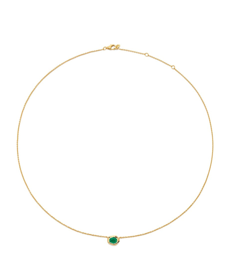 Monica Vinader gold vermeil onyx necklace - British product