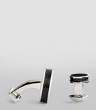 Tateossian disc cufflink set palladium plated silver - British product
