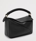 LOEWE small leather woven top-handle bag, UK version
