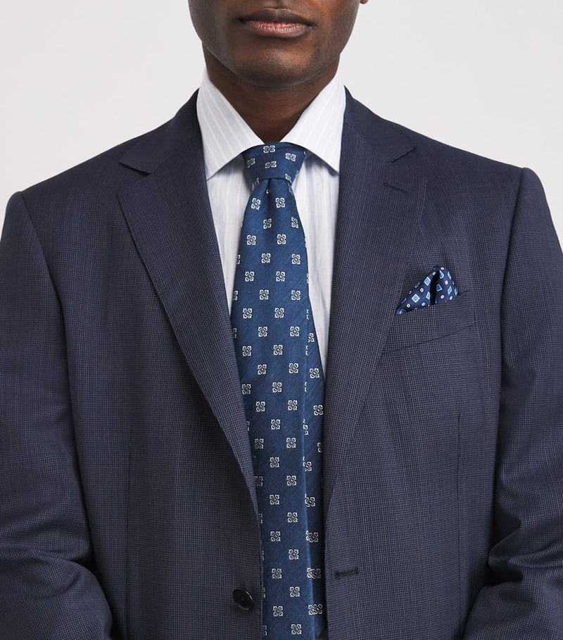Isaia silk floral tie 6cm width, imported from the UK