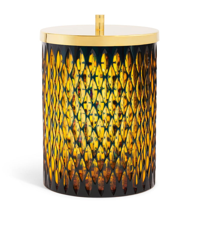 Zodiac Crystal Lidded Bin bathroom accessory, imported from the UK