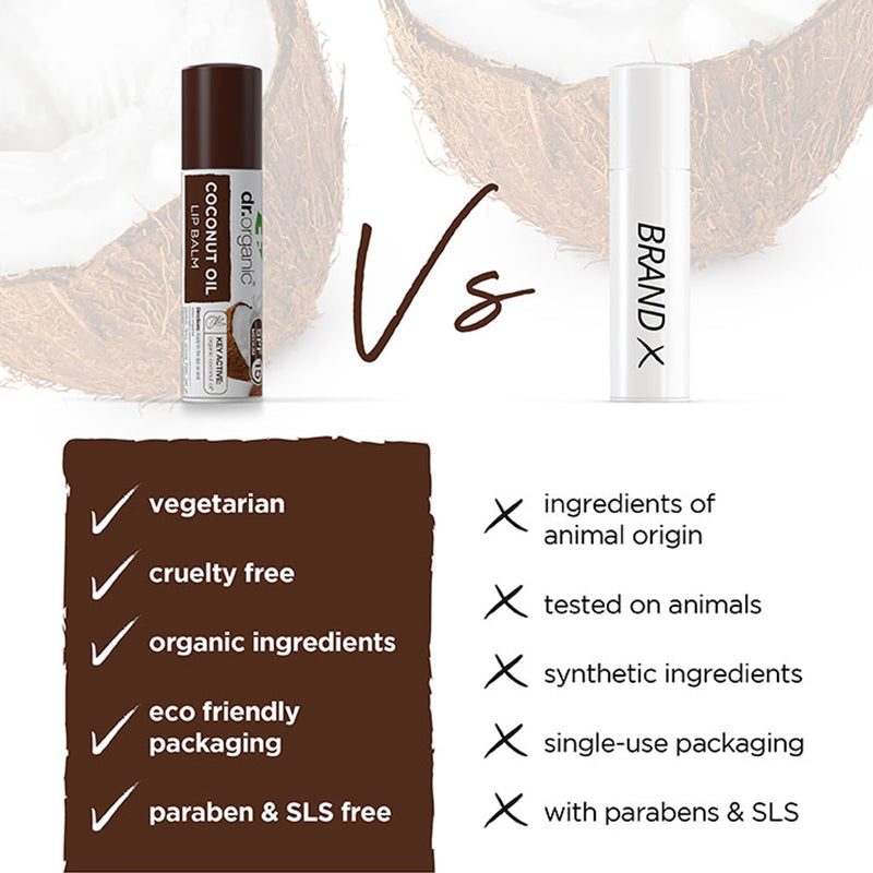 Dr Organic Lip Balm Virgin Coconut Oil SPF 15 5.7ml - British product